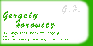 gergely horowitz business card